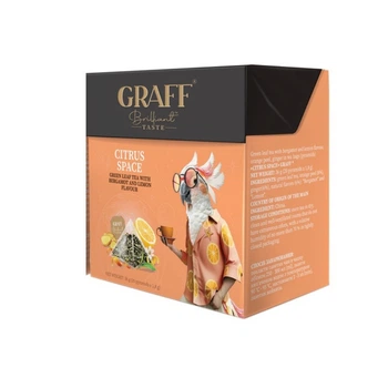 Чай зелений у пірамідках 20 шт Citrus space/Цитрусовий космос Graff 36 г (4820279611099)