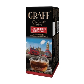 Чай чорний в пакетиках 25 шт English Breakfast Graff (4820279610115)