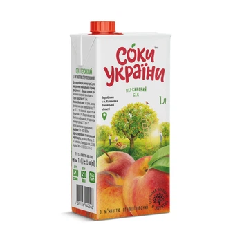 Сік персиковий з м'якоттю Сіки України 1 л (4820146444591)