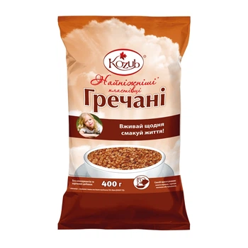 Пластівці гречані Найніжніші* миттєвого приготування Козуб продукт 400 г (4820094539554)