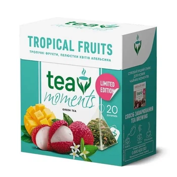Чай зелений із смаком тропічних фруктів Tropical Fruits 20 пірамідок (4823118602913)