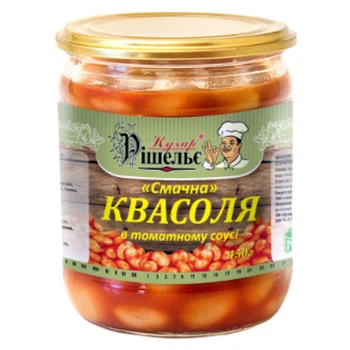 Квасоля в томатному соусі Кухар Рішельє 520 г (4820166616787)