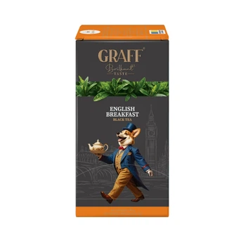 Чай чорний в пакетиках 20 шт English Breakfast Graff (4820279610139)