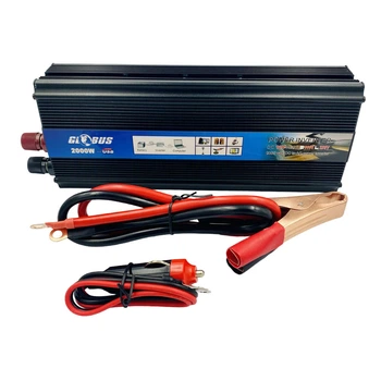 Преобразователь напряжения Globus с 12в мощностью 220в AC/DC 2000W 12V автомобильный инвертор