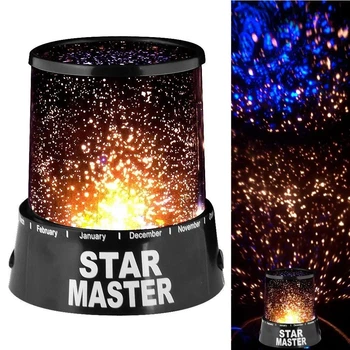 Проектор нічник зоряного неба 11.5х11 см Star Master кілька режимів роботи живлення від USB або 3 батарейок AA