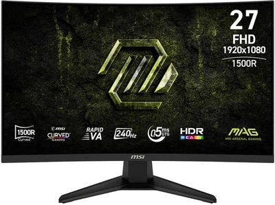 Монітор MSI 27" MAG 275CF X24 Curved FHD VA 240Hz (MAG 275CF X24)
