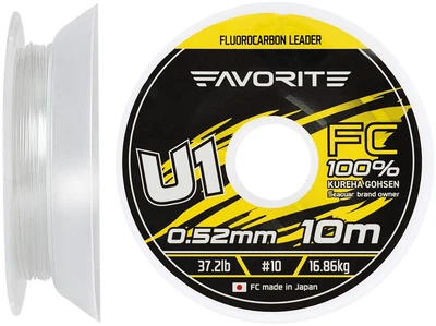 Флюорокарбон Favorite U1 FC 10 м #10/0.52 мм 37.2lb/16.86 кг (16931188)
