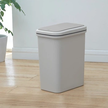 Ведро для мусора MBM HOME BIN-04 15L GRAY пластиковое серое