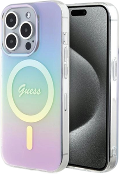 Панель Guess IML Iridescent MagSafe для Apple iPhone 15 Pro Purple (3666339154806)