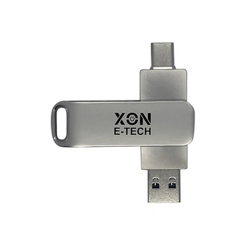Флеш-накопитель XON FlashDrive DuoConnect 128GB USB 3.0 / Type-C Silver (FX3DR128MS 7621)