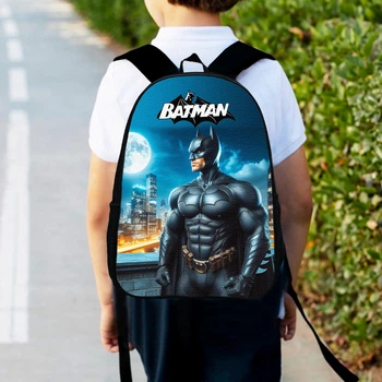 Рюкзак детский No Brand Batman 34х27х13 см Разноцветный (00563)