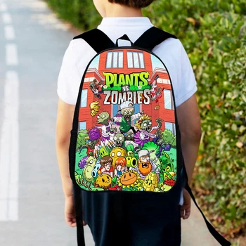Рюкзак дитячий Рослини проти зомби "Plants vs. Zombies" 34х27см, міський ранець для хлопчика з принтом (00423)