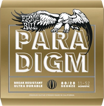 Струны для акустической гитары Ernie Ball 2088 Paradigm Light Acoustic 80/20 Bronze 11/52