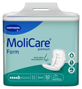 Прокладки анатомической формы Paul Hartmann MoliCare Premium Form 5 капель 32 шт