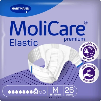 Подгузники Paul Hartmann MoliCare Premium Elastic M для взрослых 26 шт