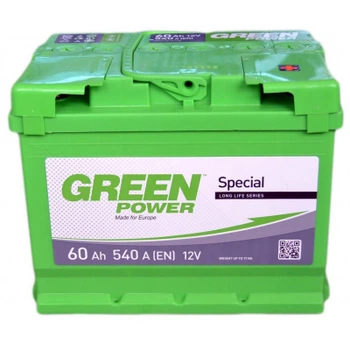 Аккумулятор автомобильный GREEN POWER 60Аh (000022358)