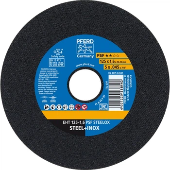 Круг отрезной PFERD EHT 125-1,6 PSF STEELOX