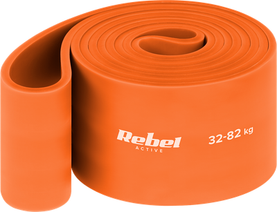 Guma do ćwiczeń lateksowa Rebel Active Power Band PL-7 Pomarańczowa 32–82 kg (5901890098595)