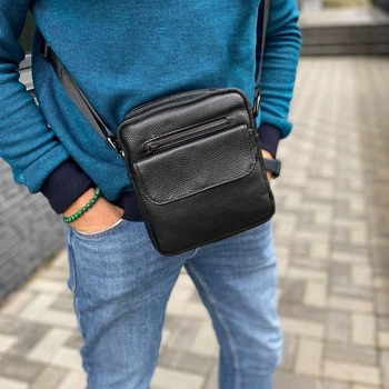 Мужская кожаная сумка мессенджер City leather