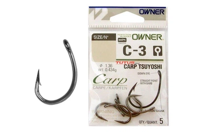 Крючки Owner Carp Tsuyoshi C3-50923 №8 (7 шт/уп) (6110015002)