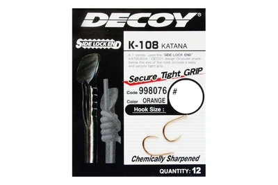 Крючки Decoy K-108 Katana №7 12шт (6102021002)