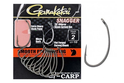 Крючки Gamakatsu G-Carp Snagger №4 (10шт/уп) (6108031001)