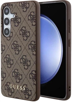 Панель Guess Hardcase 4G Metal Gold Logo для Samsung Galaxy A55 5G (A556) Brown (GUOHCSA55G4GFBR)
