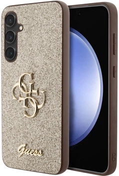 Панель Guess Glitter Script Big 4G для Samsung Galaxy S23 FE Gold (GUHCS23FEHG4SGD)