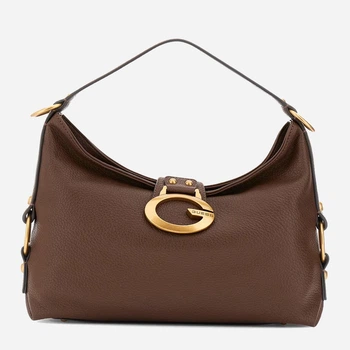 Сумка багет жіноча зі штучної шкіри велика Guess Camden HWBB9308180 ESP Коричнева (800070344368)