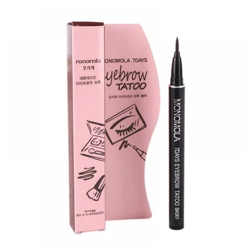 Подводка маркер карандаш для бровей с эффектом тату на 7 дней Monomola 7 Days Eyebrow Tatoo BK001 Dark Brown