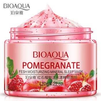 Ночная маска для кожи лица с экстрактом граната Bioaqua Pomegranate Fesh Moisturizing Mineral Sleep Mask 120г
