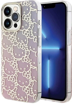 Etui plecki Hello Kitty IML Gradient Electrop Crowded Kitty Head do Apple iPhone 14 Pro Pink (HKHCP14LHCHPEP)