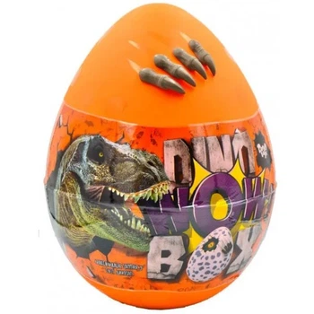 Большое яйцо-сюрприз для мальчиков Danko Toys Dino WOW с 16 игрушками оранжевый (укр) DWB-01-01U