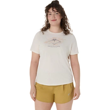 Футболка ASICS FUJITRAIL LOGO SS TOP XS белый c-2012D314-100