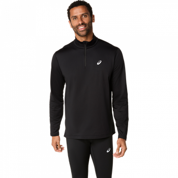 Лонгслив ASICS CORE LS 1/2 ZIP WINTER TOP L черный c-2011D369-001