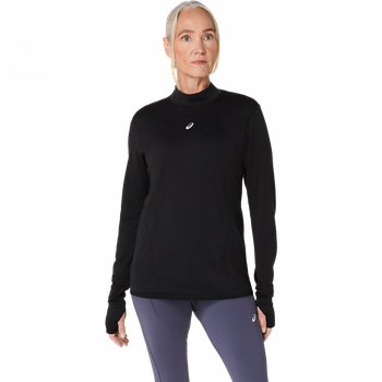 Лонгслив ASICS ROAD WINTER SEAMLESS LS TOP S черный c-2012D277-001