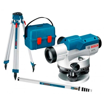 Оптичний нівелір Bosch Professional GOL 20 D, штатив BT 160, лінійка GR 500, валіза, упаковка пошкоджена (0601068402920)