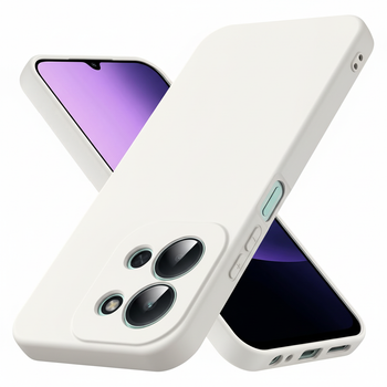 Чехол Fiji Full Soft Premium для Xiaomi Redmi 15C противоударный бампер с микрофиброй White