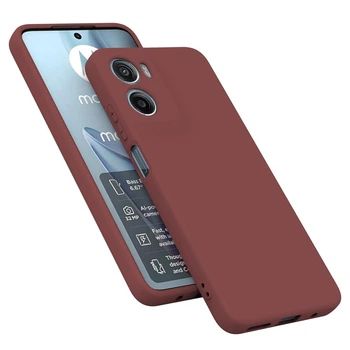 Чохол Fiji Full Soft Premium для Motorola G06 протиударний бампер з мікрофіброю Bordo