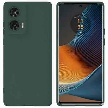 Чехол Fiji Full Soft Premium для Motorola Edge 50 Fusion противоударный бампер с микрофиброй Dark Green