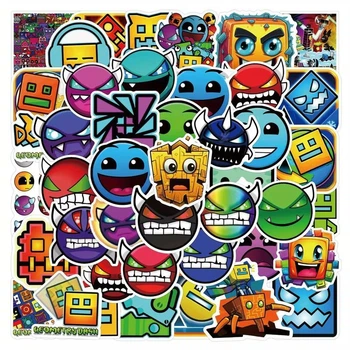 Веселые виниловые наклейки Geometry Dash креативные водонепроницаемые наклейки – 50 шт.