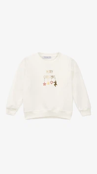 Свитшот с принтом для девочки Aura Style 1086 104 см Молочный shop (2000999331183)