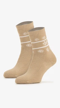 Шкарпетки жіночі Сніжинки 39-41 Бежевий shop (2000999361869)