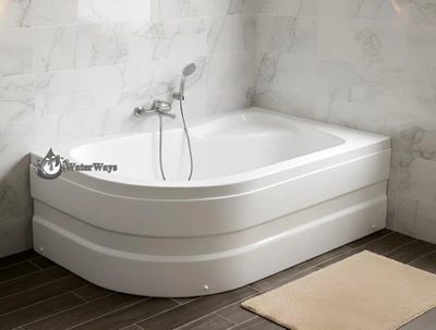 Душевой поддон Shower Ferisya 120x80х45 см ассиметричный правосторонний глубокий сьемная передняя пранель