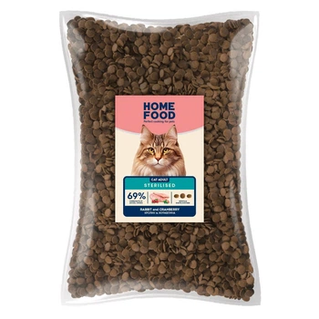 Корм для кастрированных котов и стерилизованных кошек Home Food с кроликом и клюквой 5кг (на развес)
