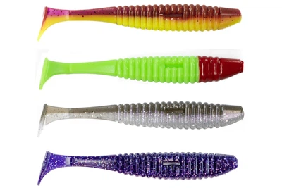 Силикон Angry Baits Shiner 4" (4шт/уп), цвет: 28 AB MIX4 (4332006021)