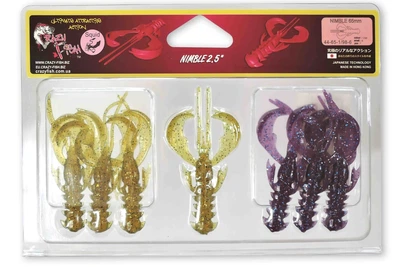 Силикон Crazy Fish Nimble 2.5" (7шт/уп), цвет: 1/98 (4327004001)