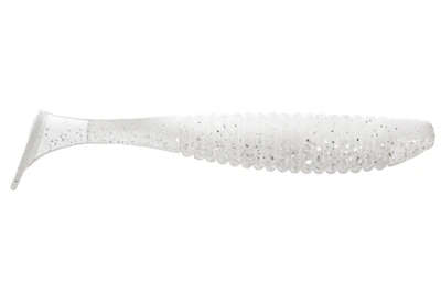 Силикон Angry Baits Shiner 4" (4шт/уп), цвет: 49 WHITE Silver electrik Glitter UV (4332006006)