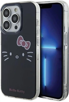 Панель Hello Kitty IML Kitty Face для Apple iPhone 13 Pro Black (HKHCP13LHKHLK)