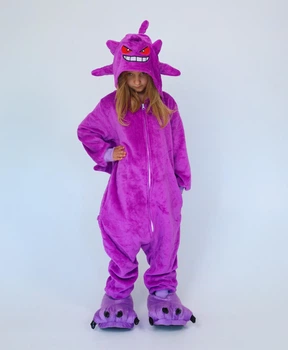 Кігурумі Дитяча піжама Kigurumi Покемон Генгар Pokemon Gengar фіолетовий S 145-155 см. (1098/2)